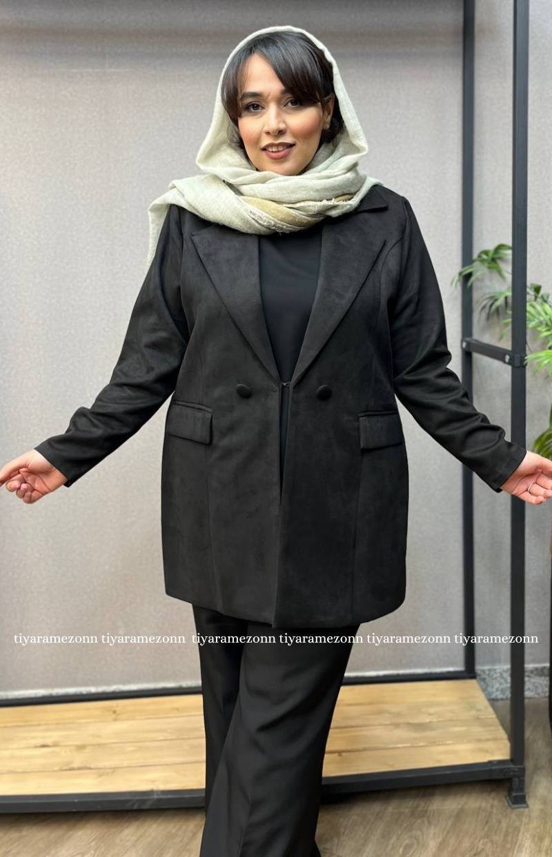 کت سوییت سایزبزرگ یقه انگلیسی کد 306