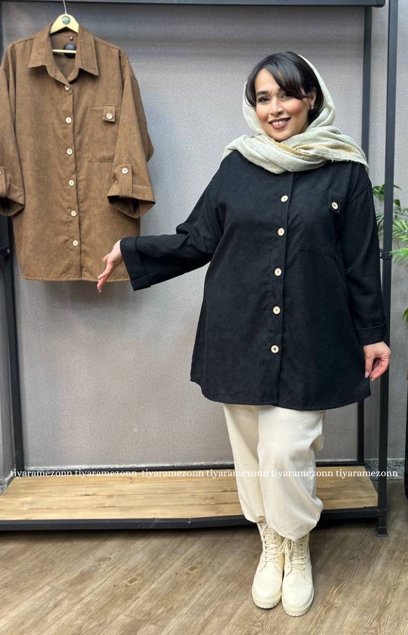 شومیز سایز بزرگ جیب پاگن دار کد 272