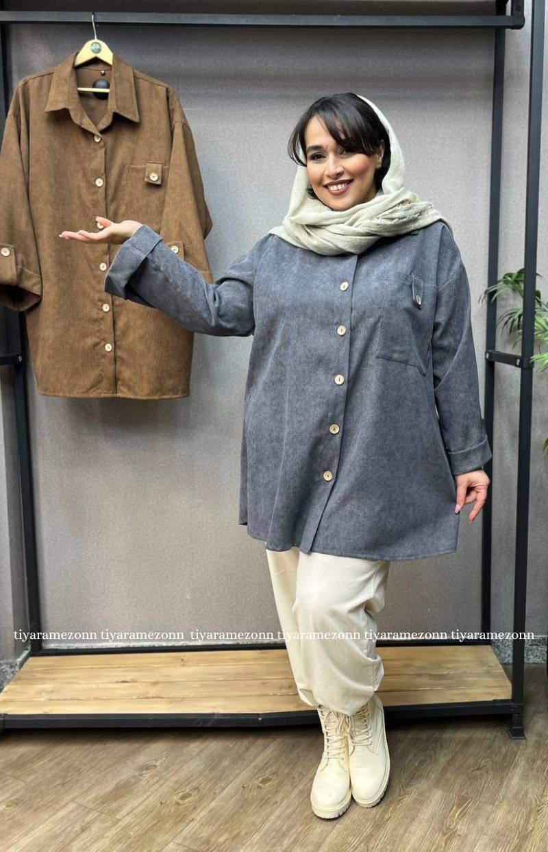 شومیز سایز بزرگ جیب پاگن دار کد 272