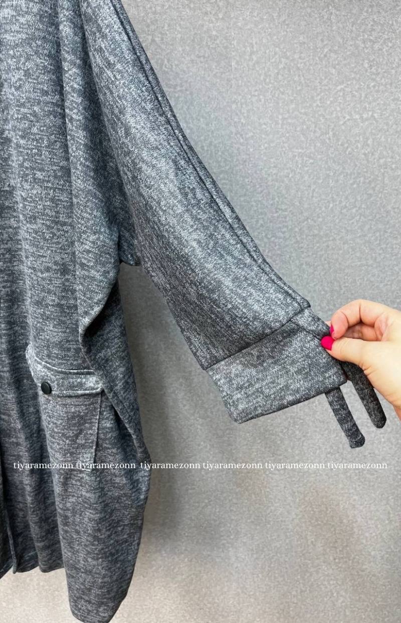 مانتو سایز بزرگ پاییزه مدل نلا  کد 302