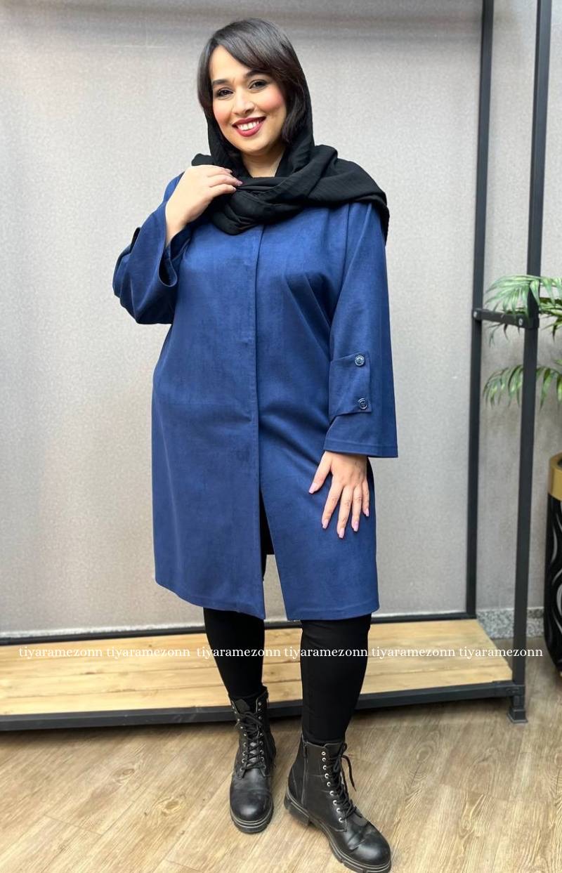 مانتو سایز بزرگ پاییزه مدل نلا  کد 302