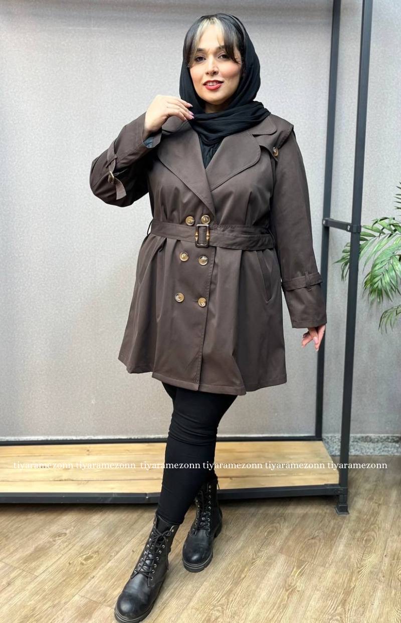 بارونی کتان زارا جیب اریب بغل دکمه کد 070