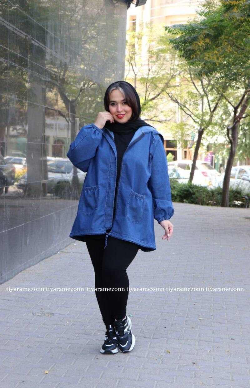 کاپشن جین سایز بزرگ  کد 313