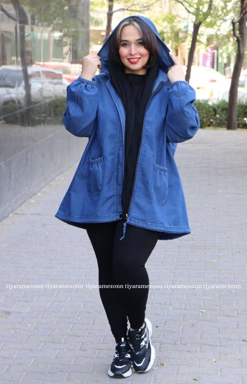 کاپشن جین سایز بزرگ  کد 313