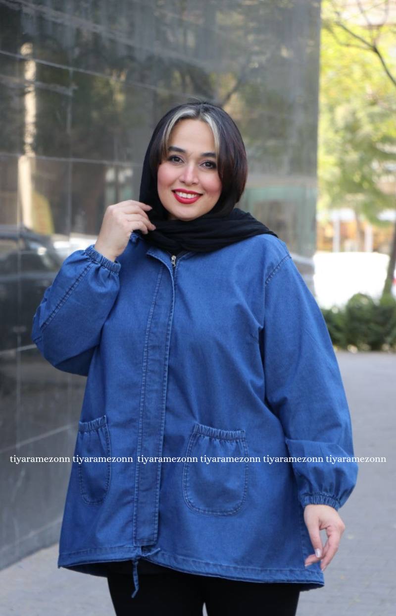 کاپشن جین سایز بزرگ  کد 313