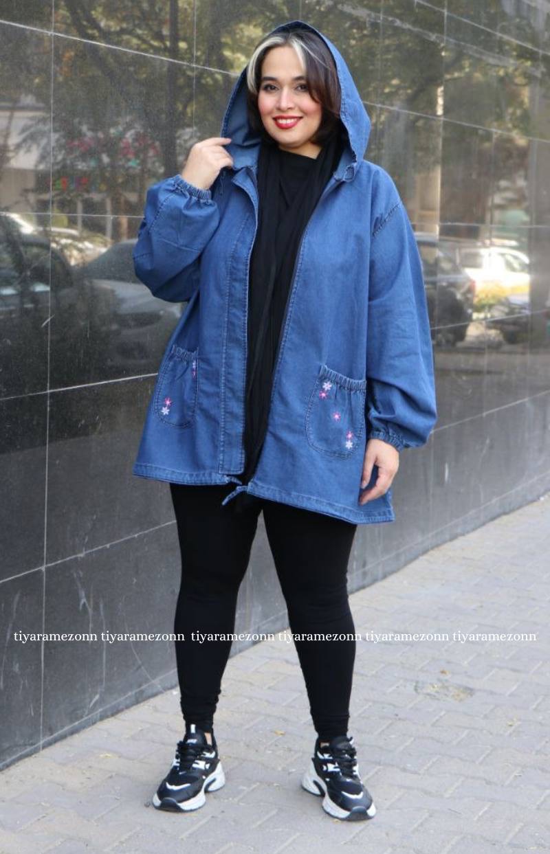 کاپشن جین سایز بزرگ  کد 313