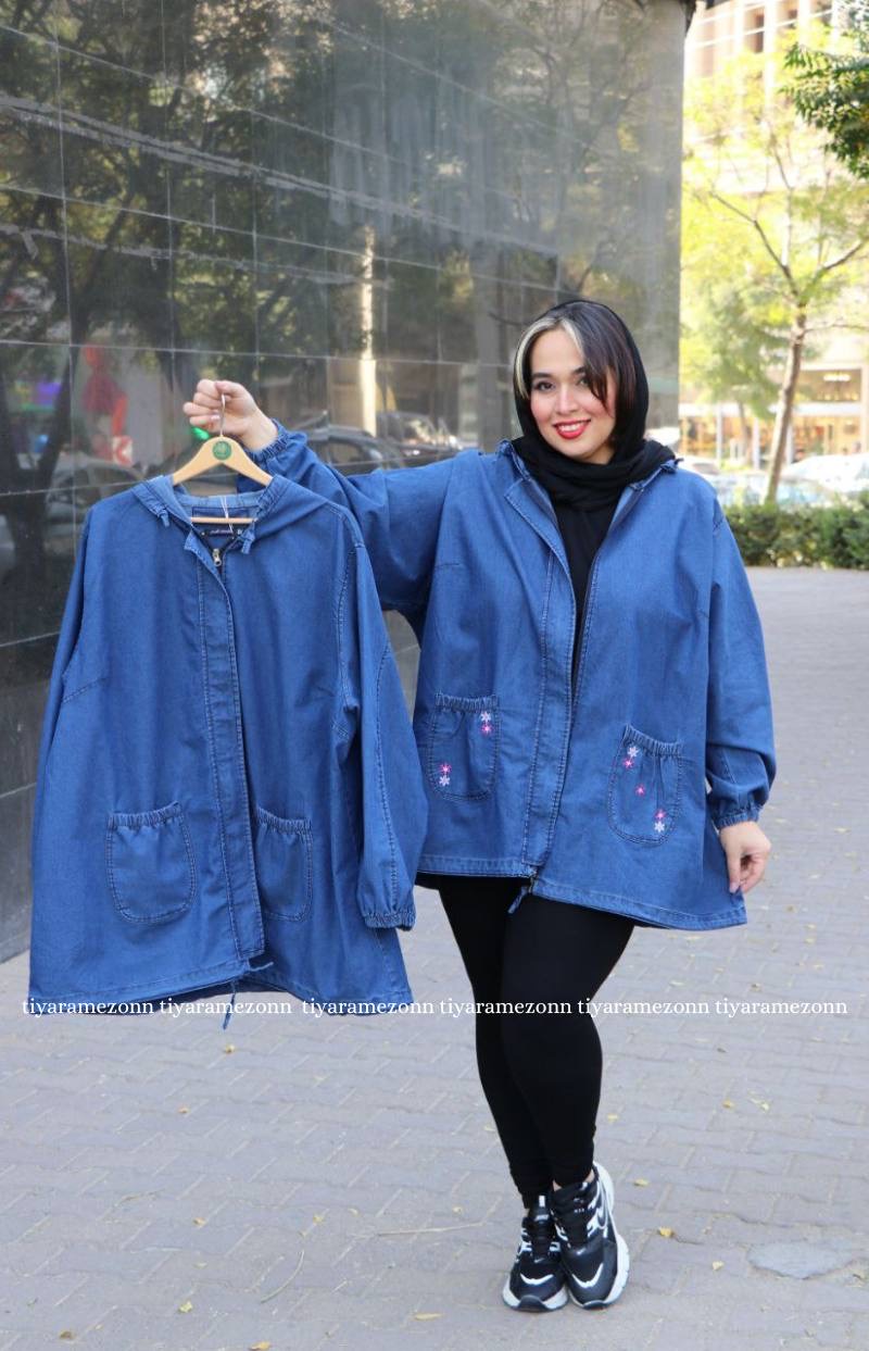 کاپشن جین سایز بزرگ  کد 313