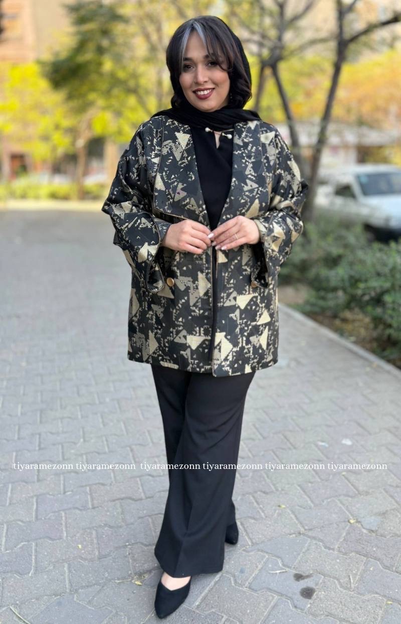 کت سایزبزرگ یقه امریکایی کد 315