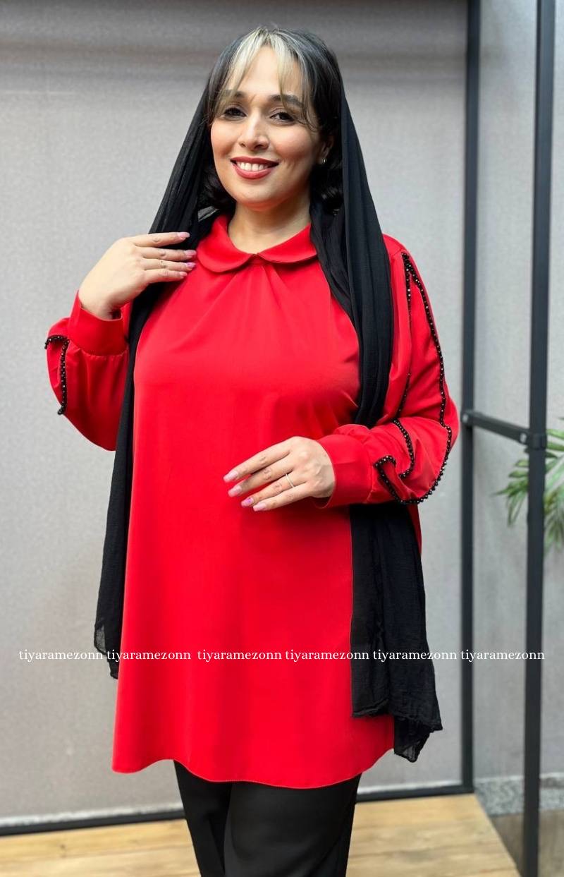 شومیز سایزبزرگ  الیزه خرجکار گیپور کد 282