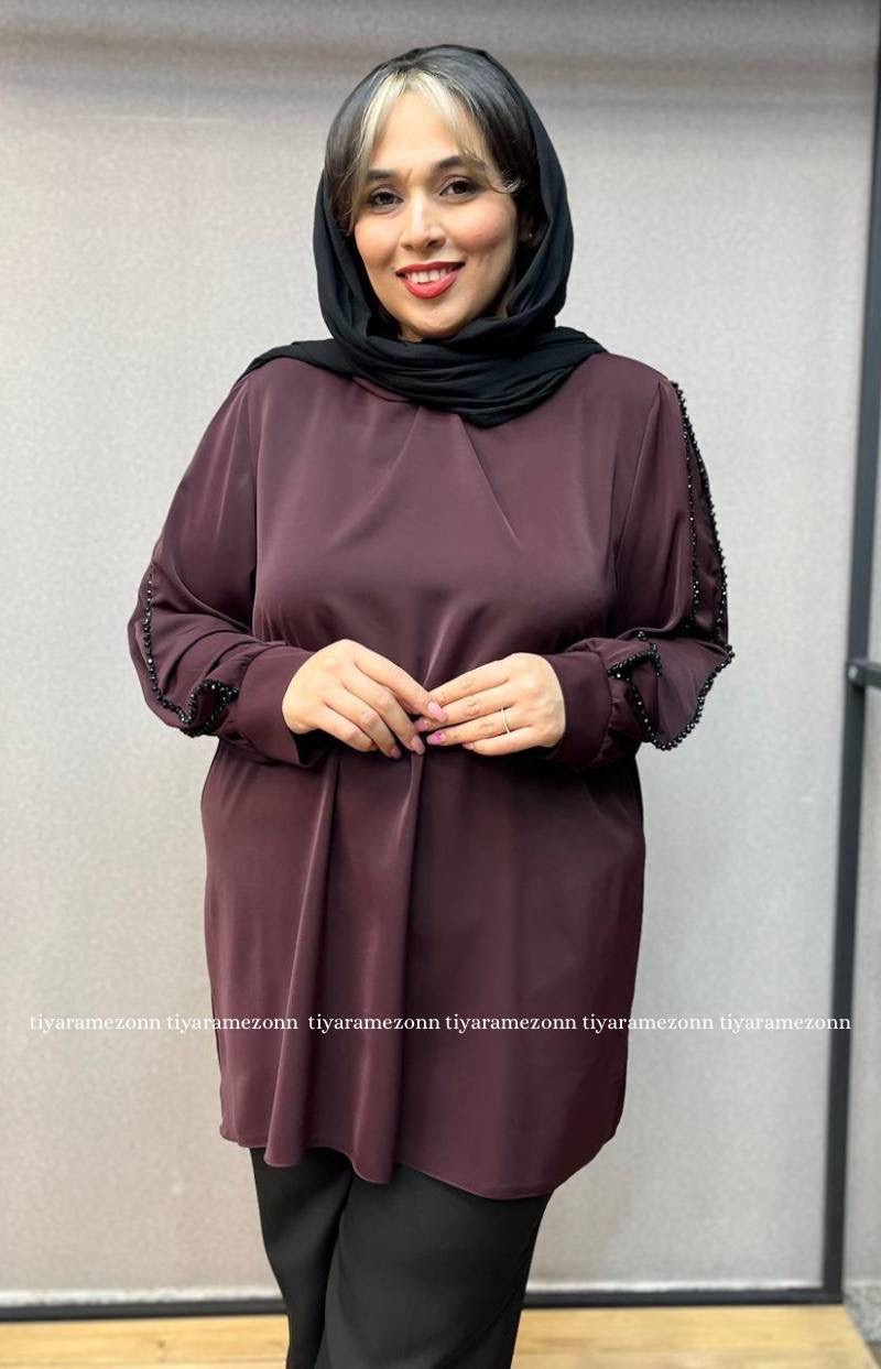 شومیز سایزبزرگ  الیزه خرجکار گیپور کد 282