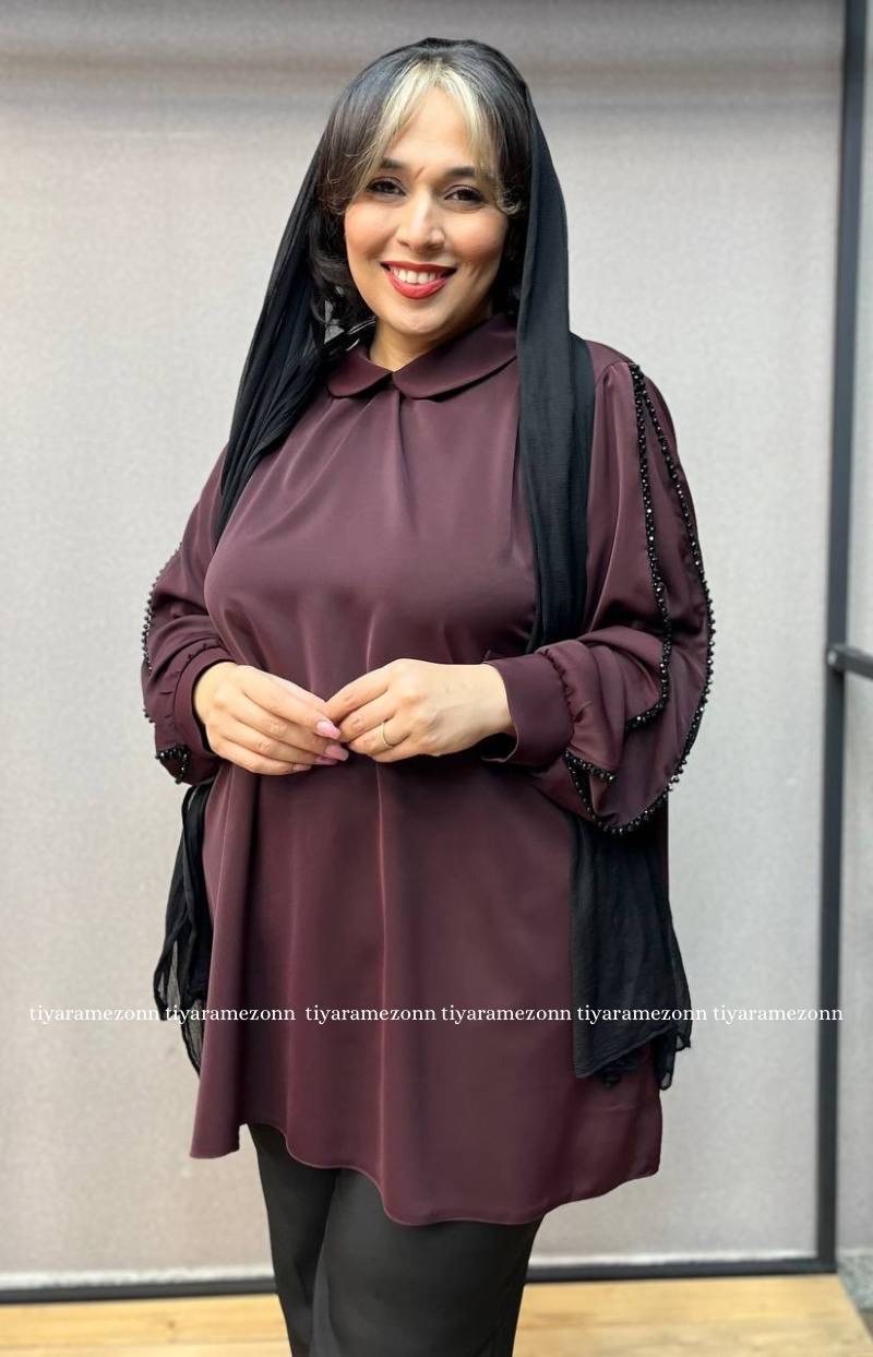 شومیز سایزبزرگ  الیزه خرجکار گیپور کد 282