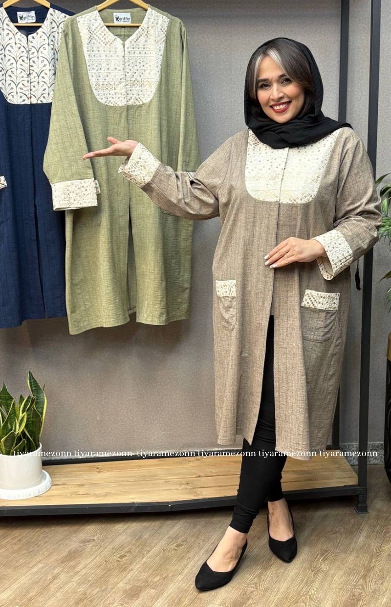 مانتو سایز بزرگ مدل آلاله کد 331