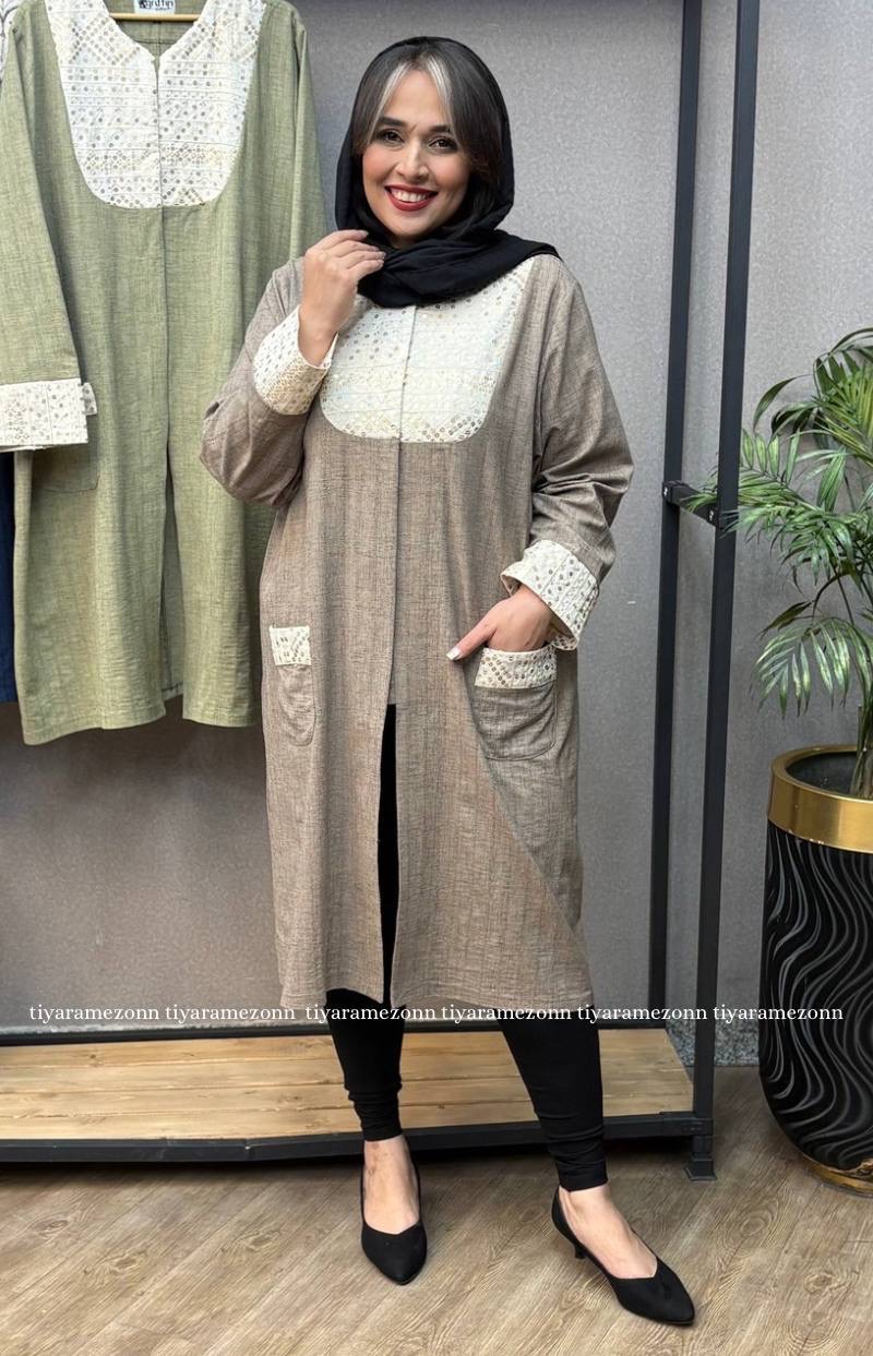 مانتو سایز بزرگ مدل آلاله کد 331