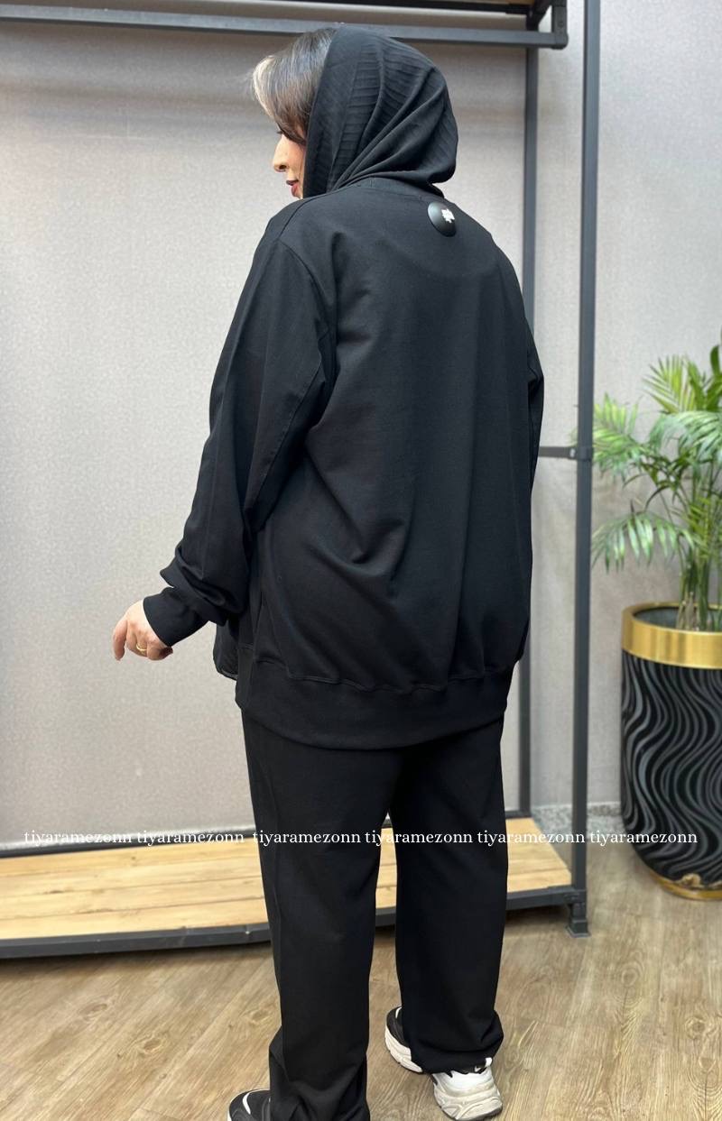 کت و شلوار زنانه سایز بزرگ یقه انگلیسی مدل پرستیژ  کد 303