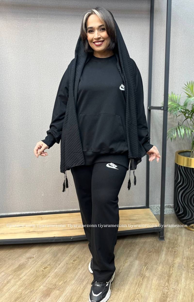 کت و شلوار زنانه سایز بزرگ یقه انگلیسی مدل پرستیژ  کد 303