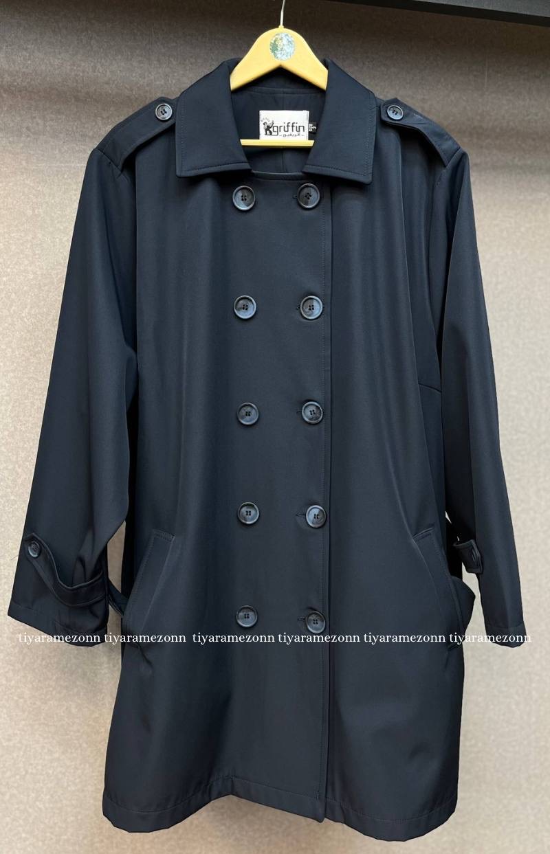 ترنچ کت سایزبزرگ زنانه مدل باربارا کد 332