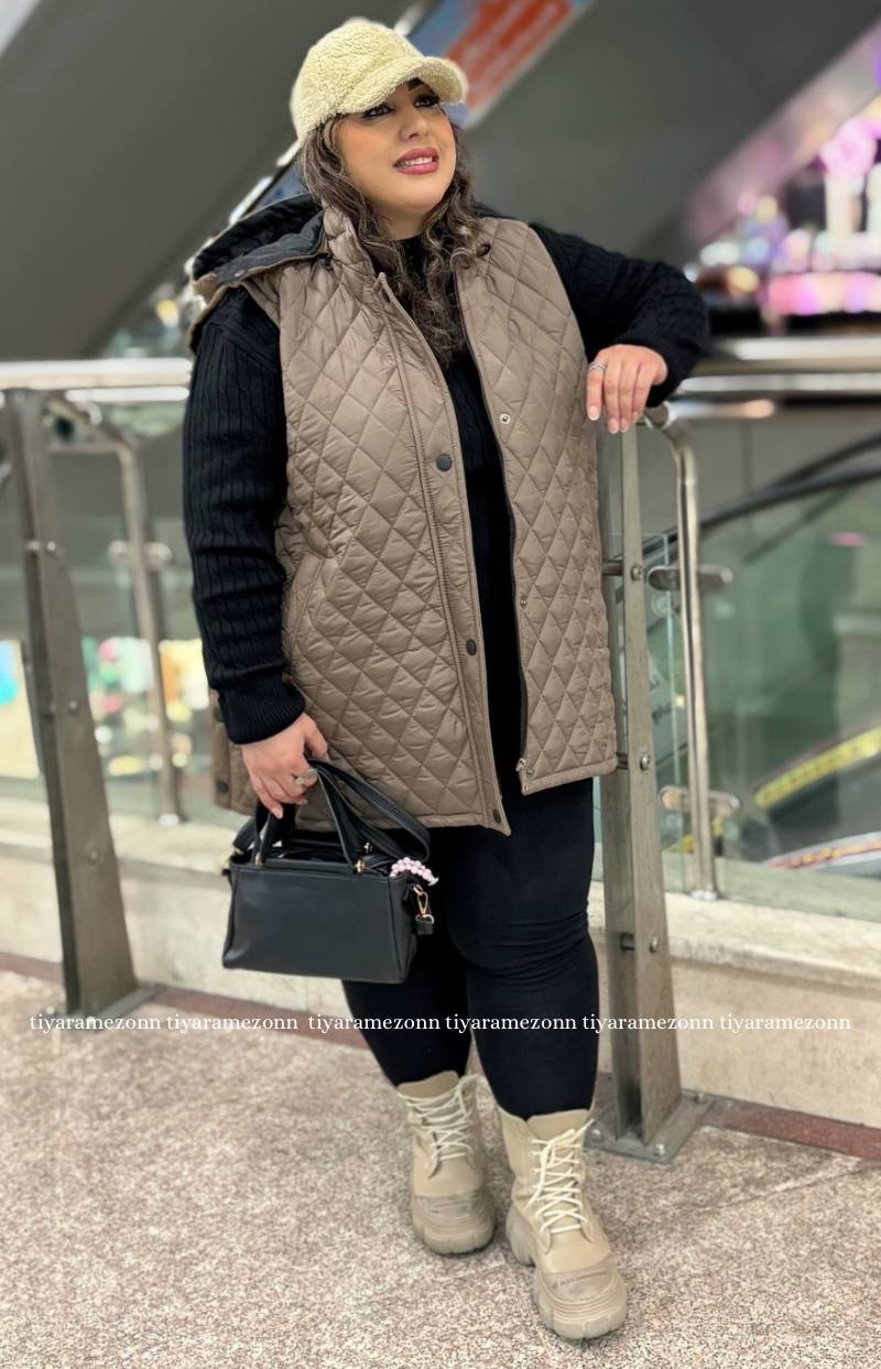 پافر سایز بزرگ  کلاهدار کد 330