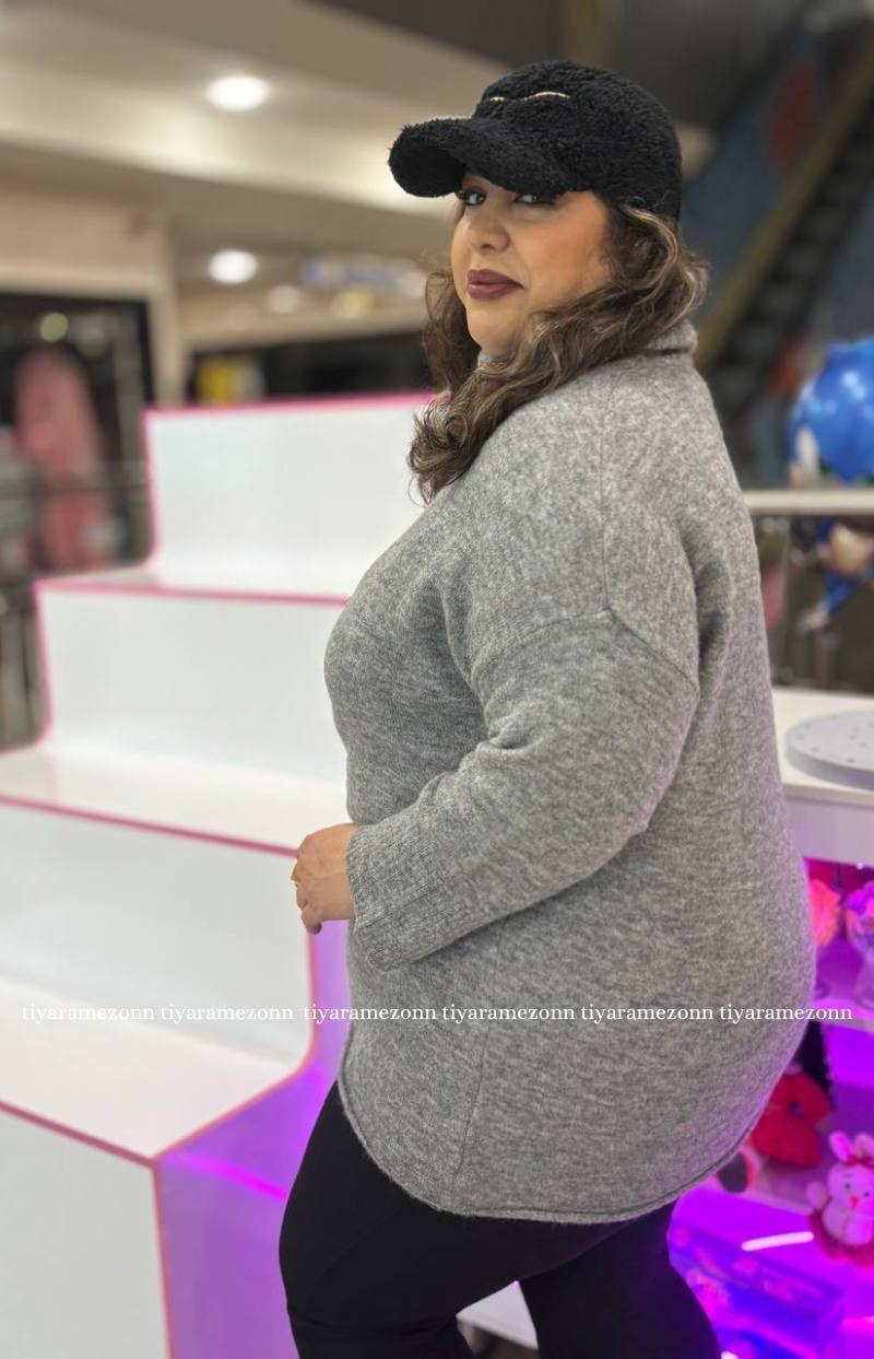 بافت یقه اسکی سایز بزرگ  کد 336