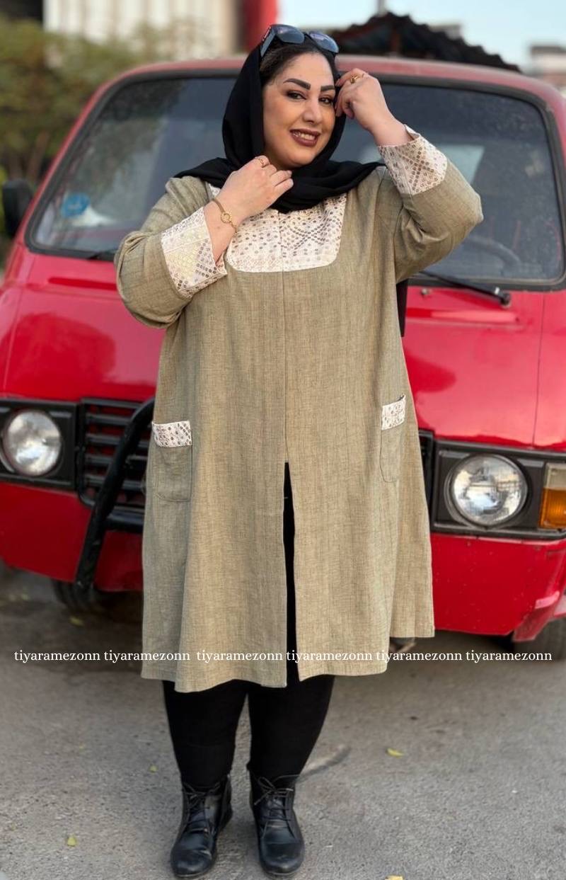 مانتو سایز بزرگ مدل آلاله کد 331