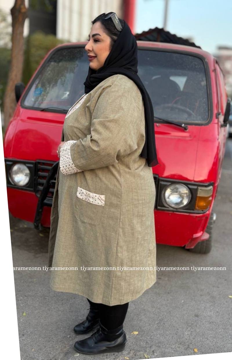 مانتو سایز بزرگ مدل آلاله کد 331