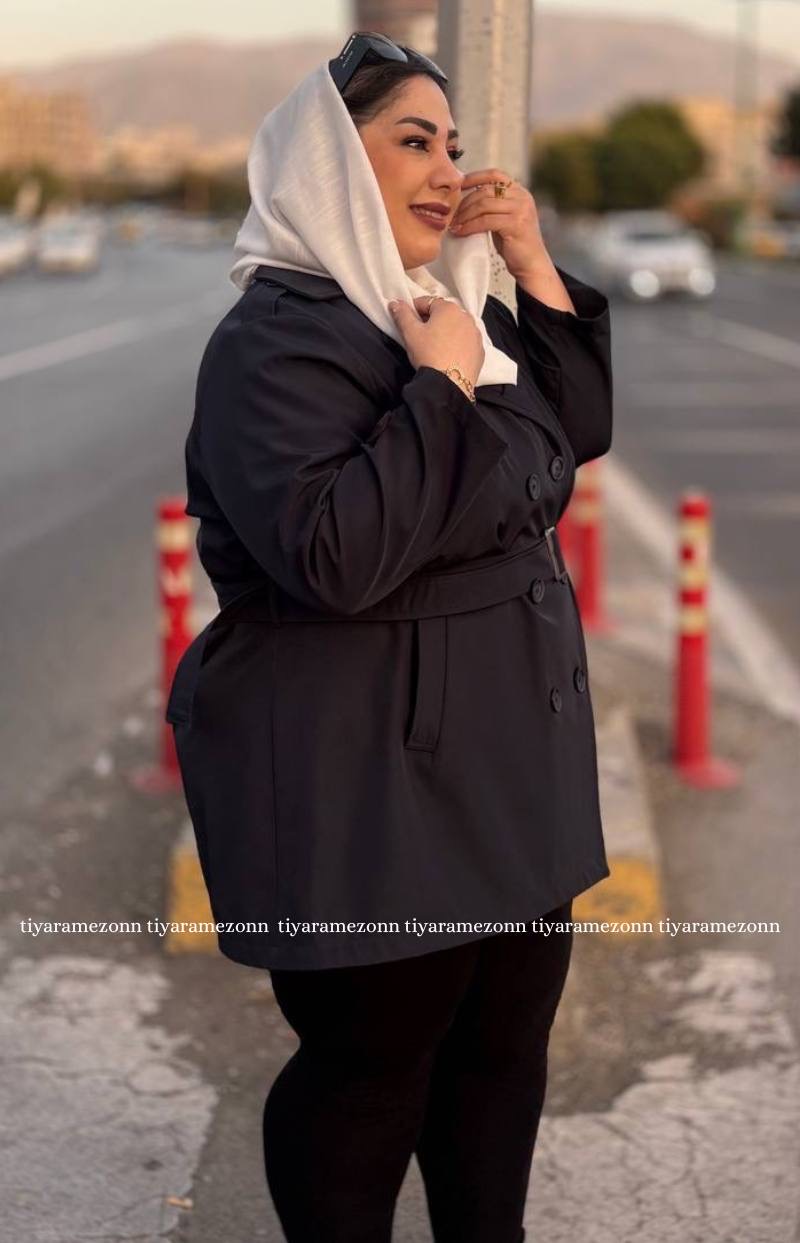 ترنچ کت سایزبزرگ زنانه مدل باربارا کد 332