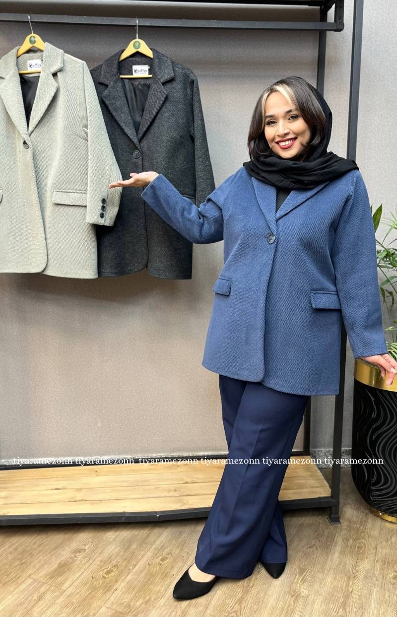 پالتو فوتر سایزبزرگ  تک دکمه  کد 333