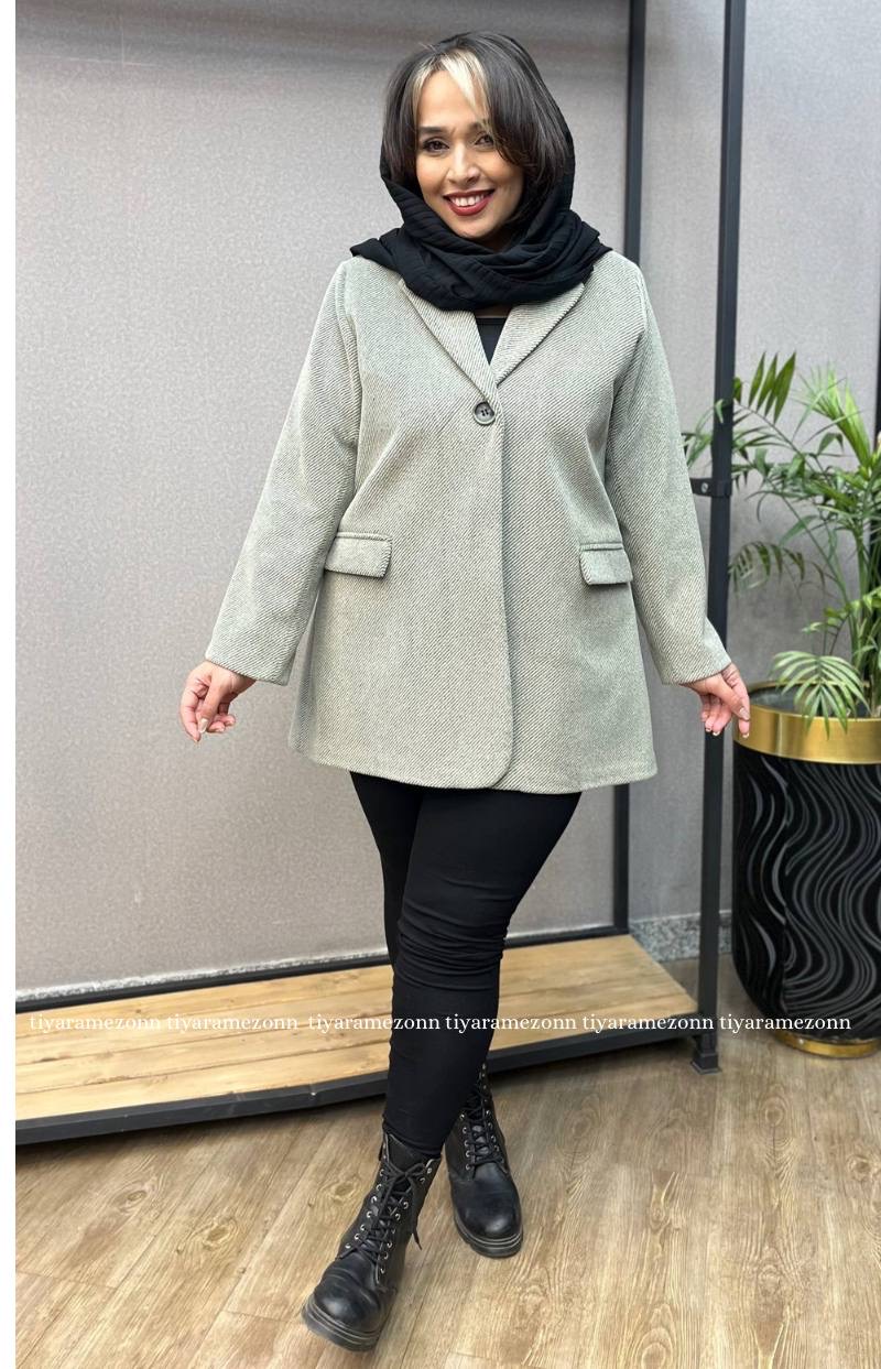 پالتو فوتر سایزبزرگ  تک دکمه  کد 333