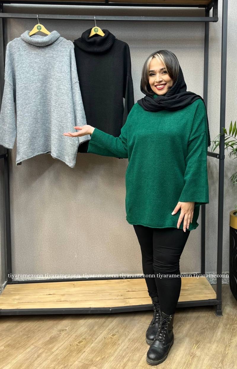 بافت یقه اسکی سایز بزرگ  کد 336