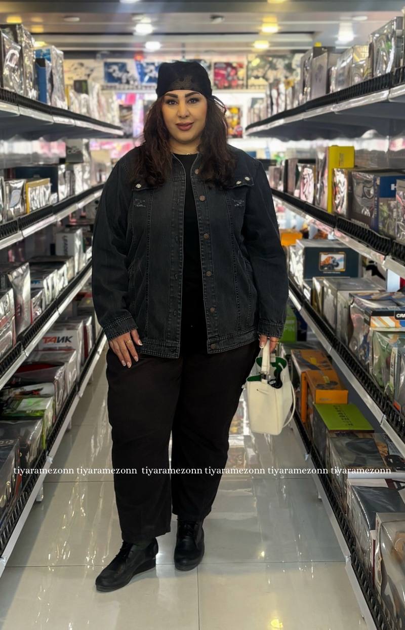 کت جین سایزبزرگ مدل بابونه  کد 340