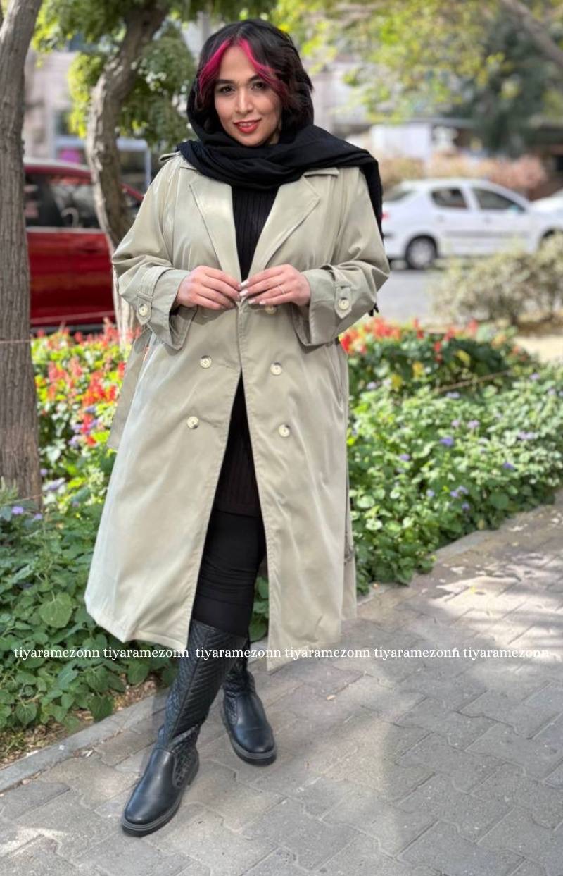 ترنچ کت سایزبزرگ زنانه مدل باربارا کد 332