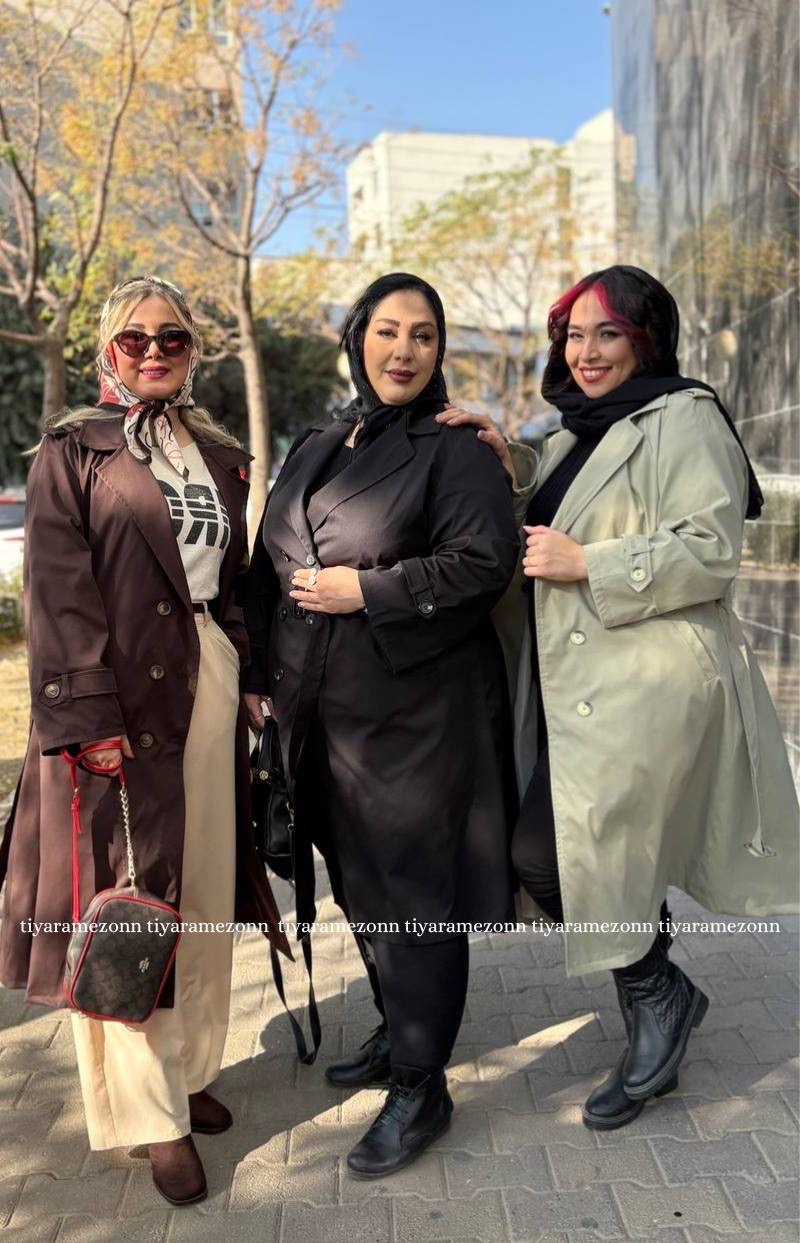 ترنچ کت بلند  سایزبزرگ مدل لمیز کد 341