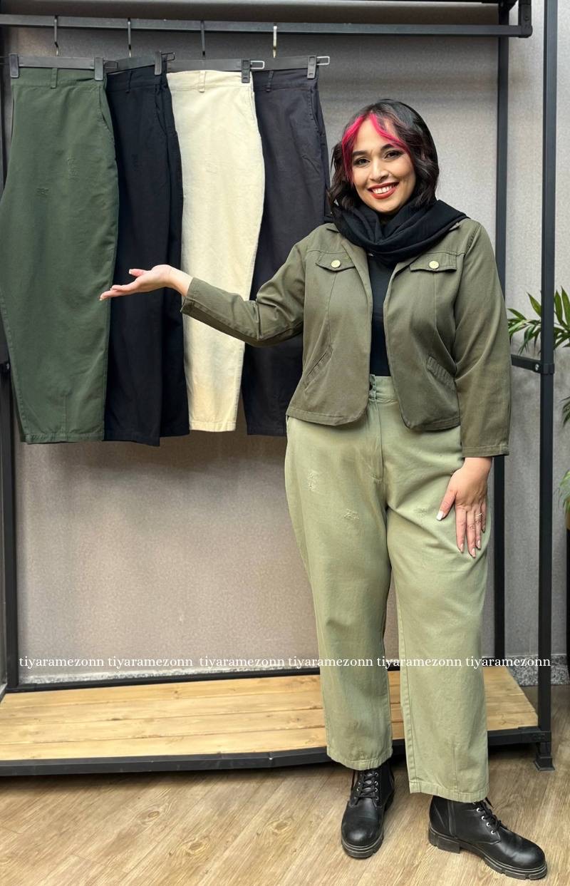 شلوار سایزبزرگ مام استایل کد 338