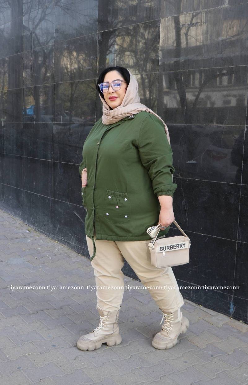 شومیز مانتویی سایزبزرگ کتان مدل ونیز  کد 344