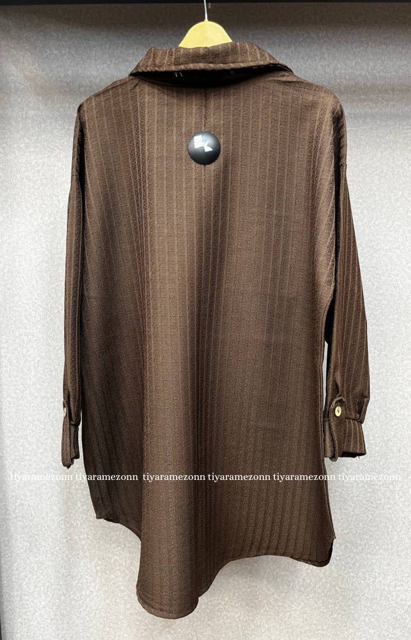 شومیز مانتویی سایزبزرگ  مدل پلنگی کد 349