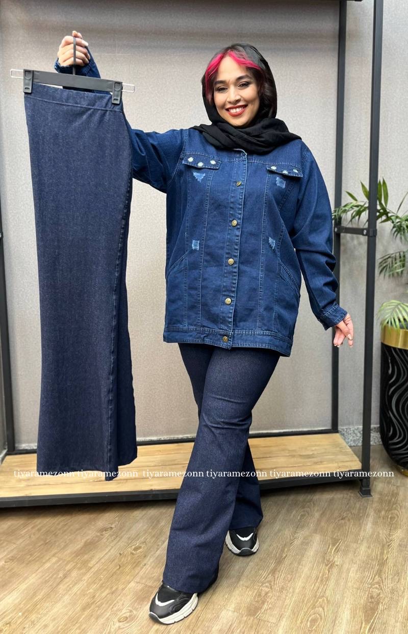 شلوار دمپا زنانه طرح جین کد 083