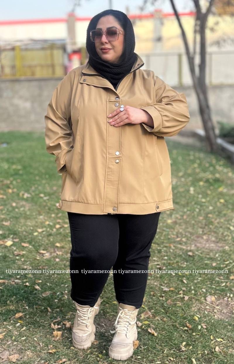 بارانی سایزبزرگ قابک دار طرح بامبر کد 354