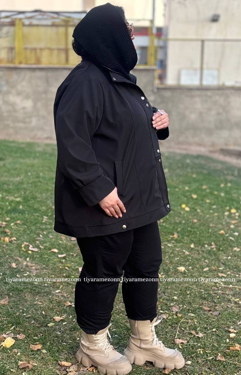 بارانی سایزبزرگ قابک دار طرح بامبر کد 354