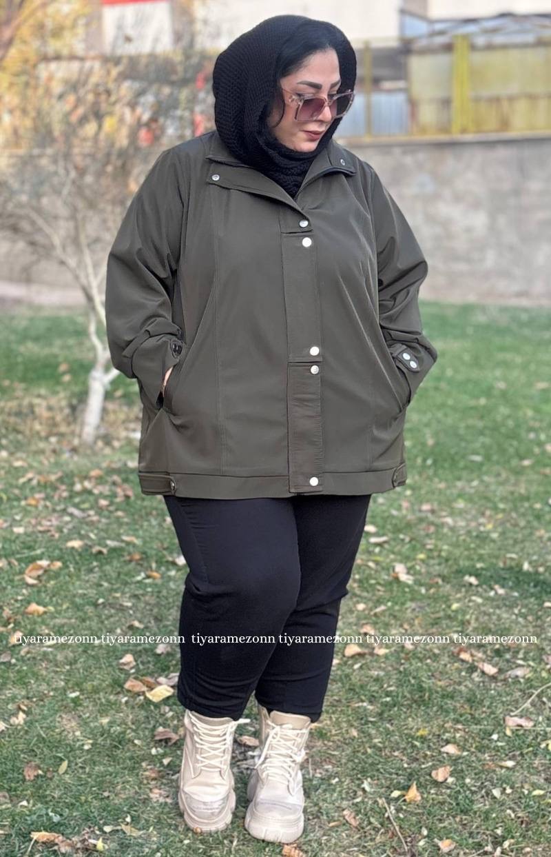 بارانی سایزبزرگ قابک دار طرح بامبر کد 354