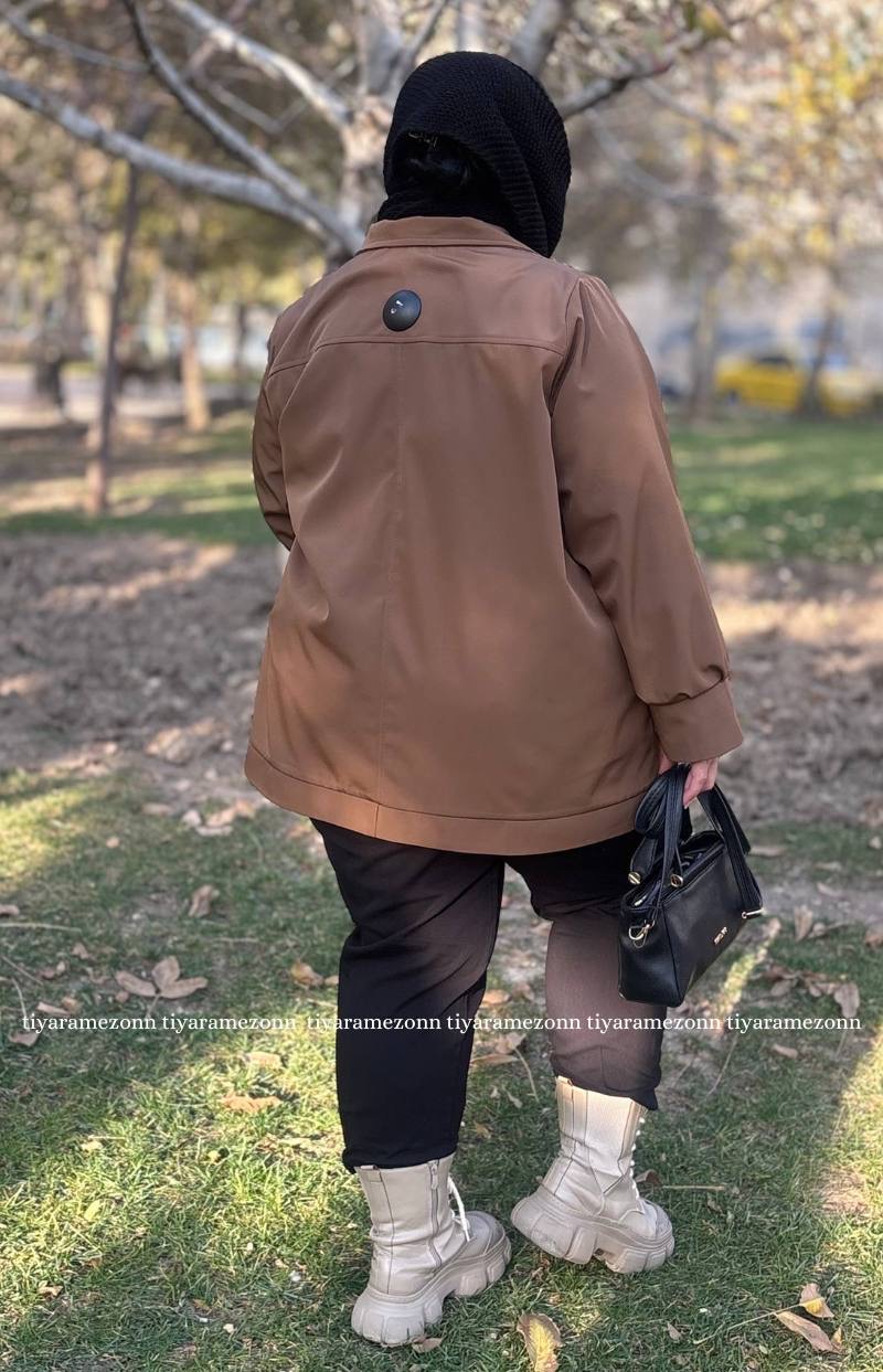 بارانی سایزبزرگ قابک دار طرح بامبر کد 354