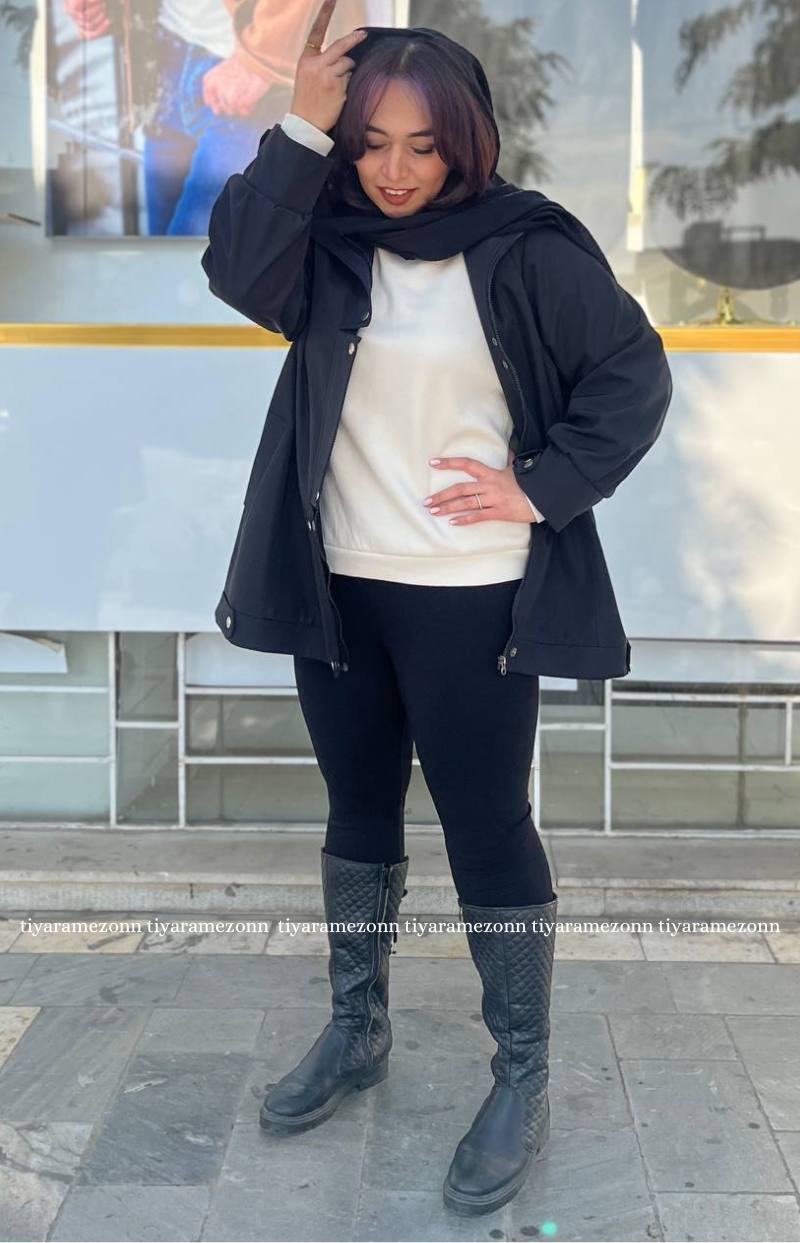 بارانی سایزبزرگ قابک دار طرح بامبر کد 354