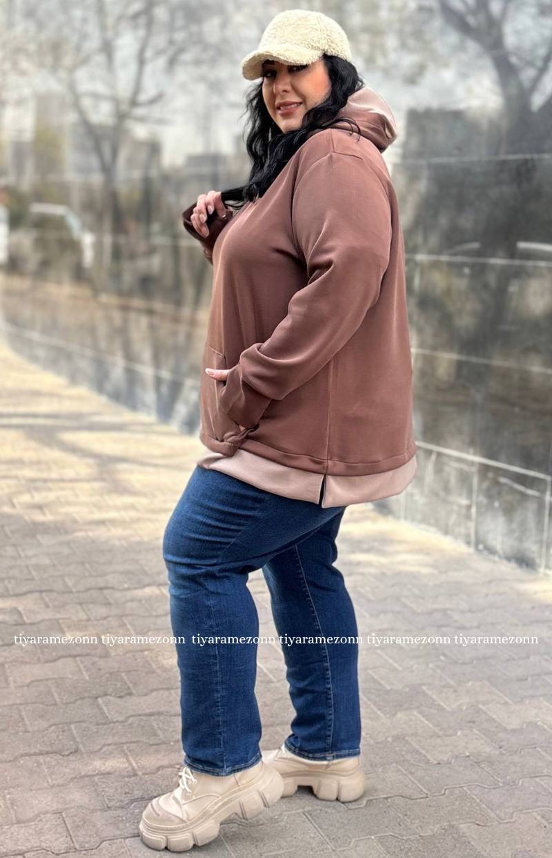 هودی سایزبزرگ مدل فینگر دار کد 359