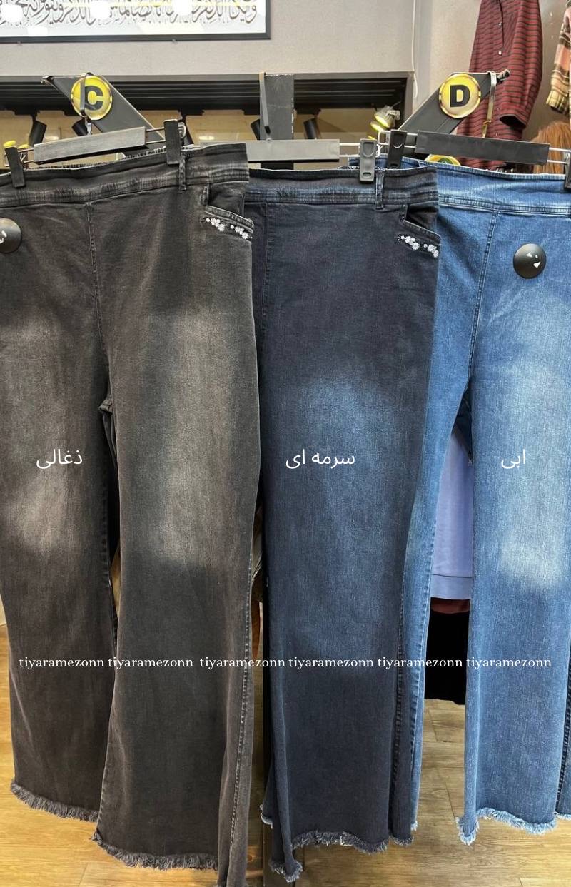 شلوار دمپا سایزبزرگ کشی گل بابونه کد144