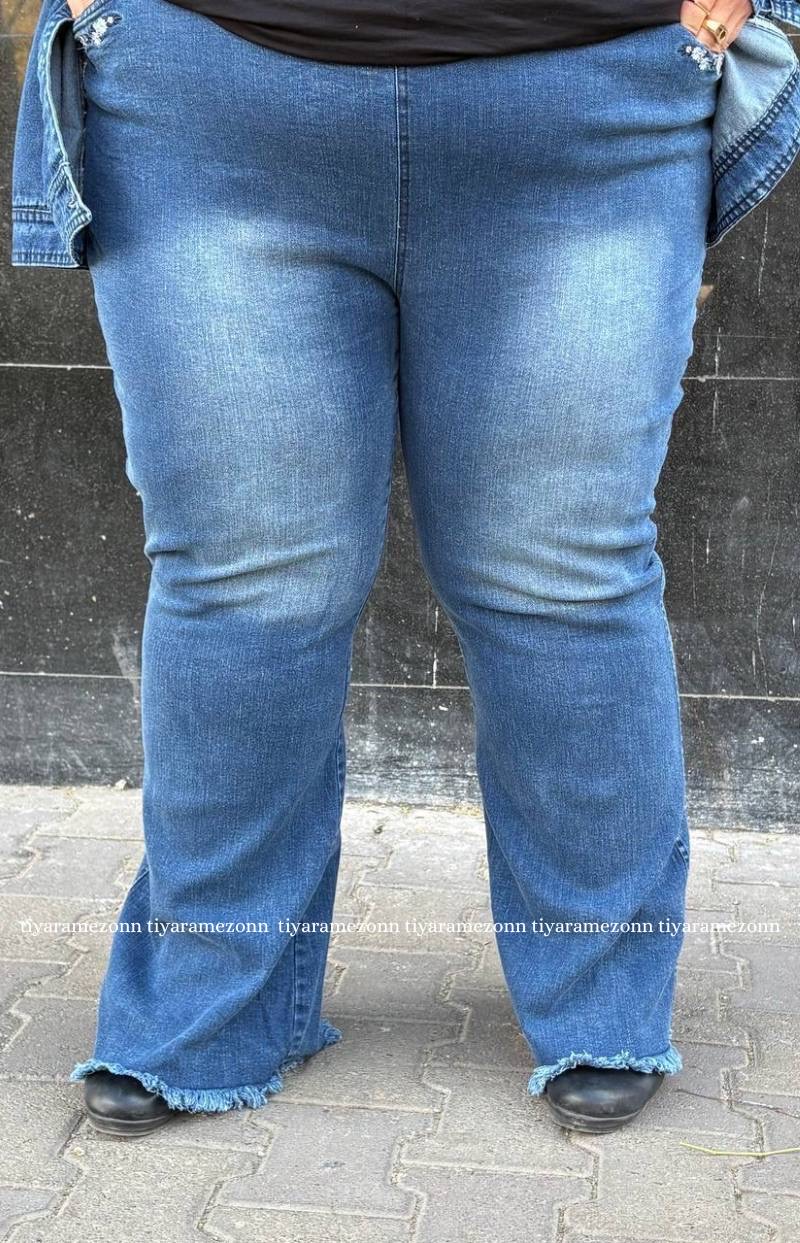 شلوار دمپا سایزبزرگ کشی گل بابونه کد144