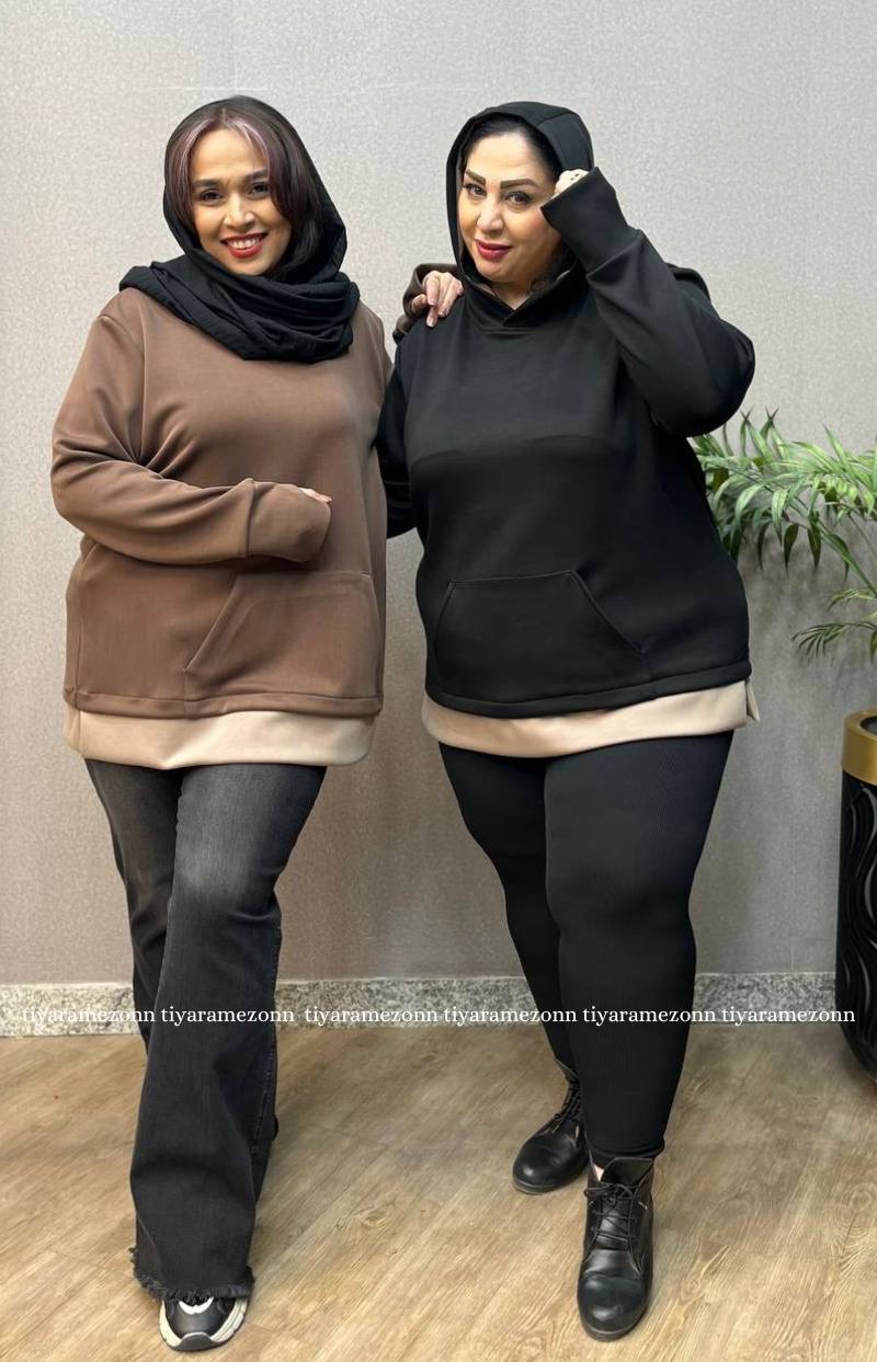 هودی سایزبزرگ مدل فینگر دار کد 359