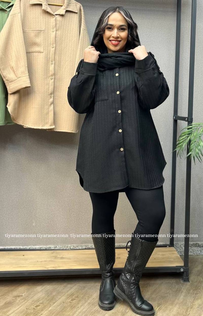 شومیز مانتویی سایزبزرگ  مدل زارا کد 350