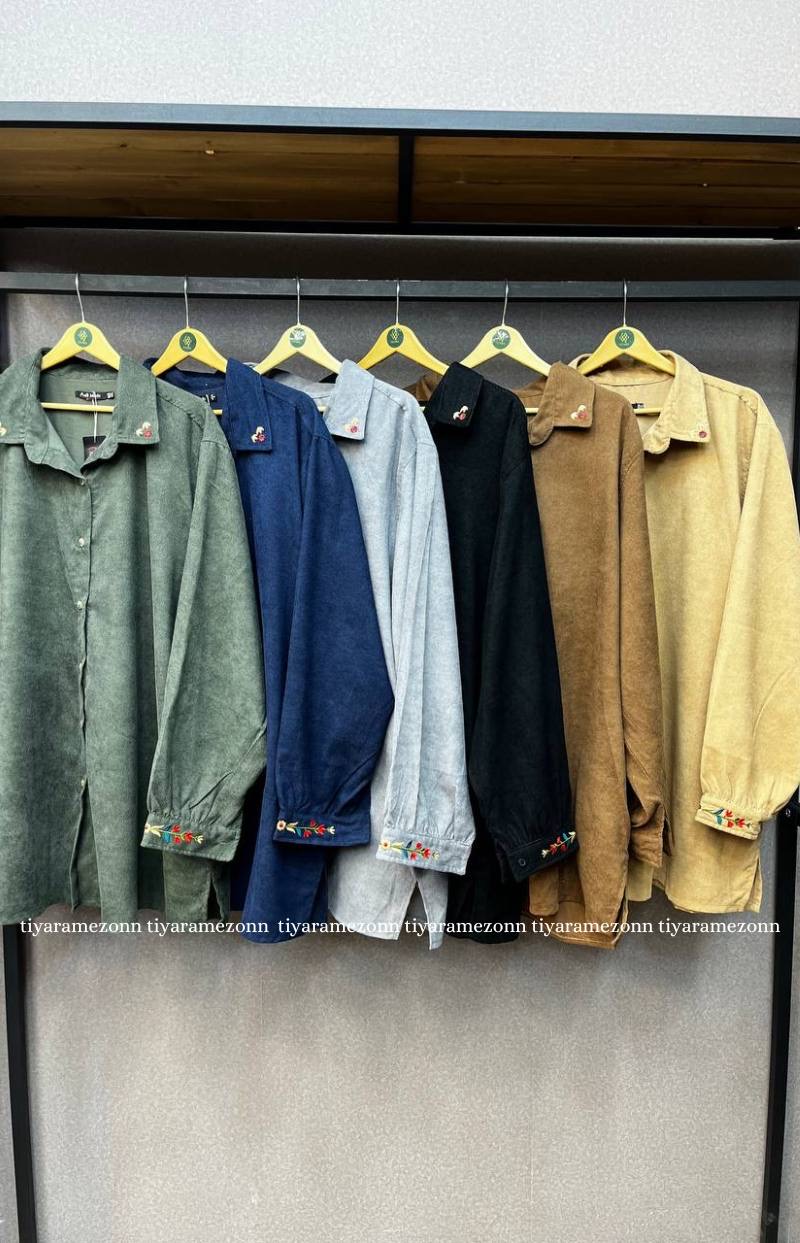 شومیز مانتویی سایزبزرگ  مدل زنبق  کد 367