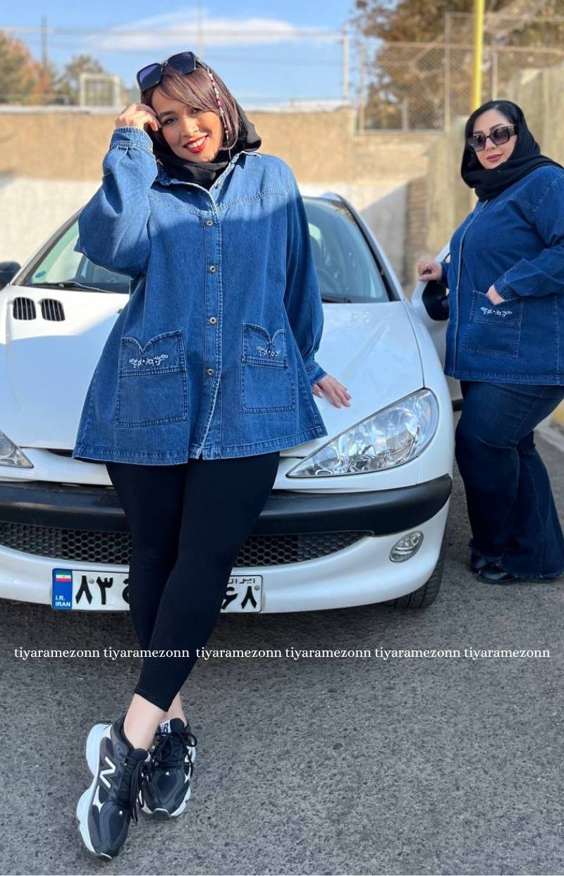 کت جین سایزبزرگ مدل  جیب دلبری کد 368