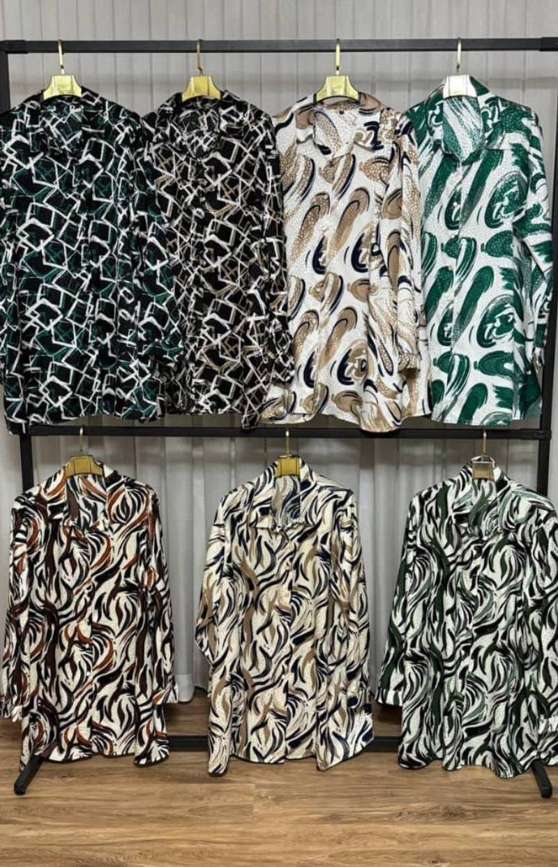 شومیز سایزبزرگ مدل راه راه 373