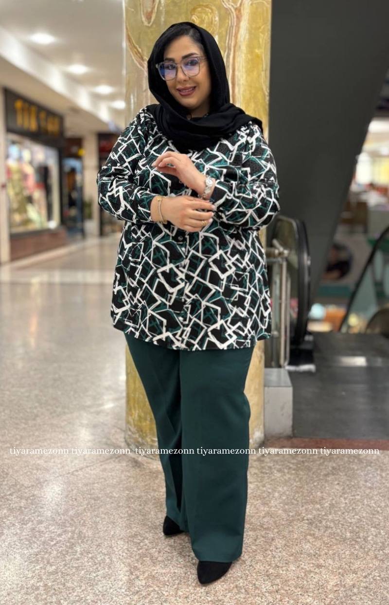 شومیز سایزبزرگ مدل ژاکارد طرحدار 374