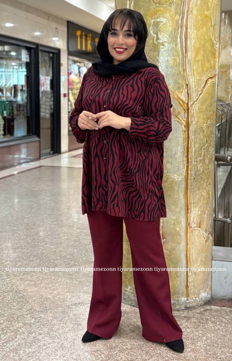 شومیز سایزبزرگ مدل راه راه 373